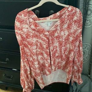 TopShop Speckle Button Blouse
